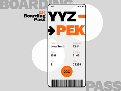 024 Boarding Pass boarding pass daily ui dailyui ui uichallenge