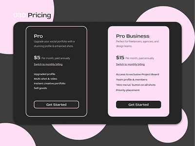 030 Pricing button design dailyui design ui uichallenge