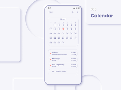 038 Calendar calendar ui uichallenge