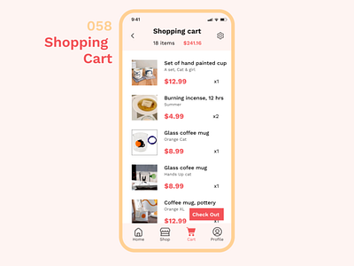 058 shopping cart dailyui ecommerce shopping cart uichallenge