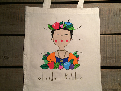 Frida Kahlo art bag design character design frida kahlo illustration posca