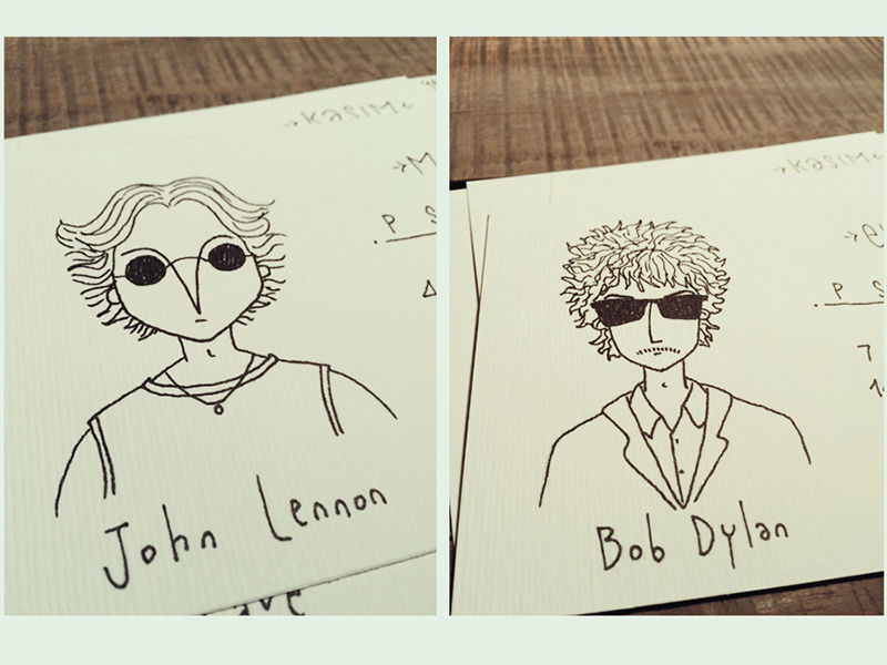 John Lennon / Bob Dylan bob dylan calendar character design illustration john lennon musicians