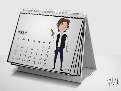 Han Solo Calendar calendar character design han solo illustration starwars