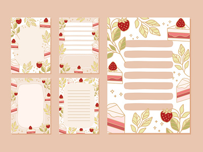 Cake Planner, Memo, and Notepad Templates