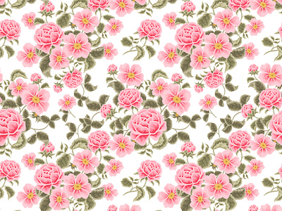 Pinky Floral Bunch Seamless Pattern