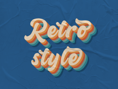 retro style design illustration typography