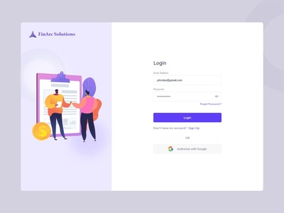 Login concept by Aneri Shah on Dribbble