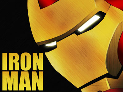 Ironman Face comic gold illustration ironman marvel photoshop red