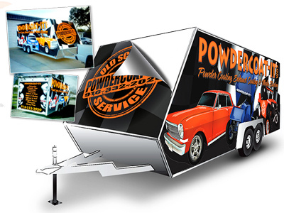 Trailer Wrap Design and Mock Up car design illustration illustrator racing trailer vector wrap
