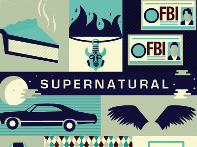 Supernatural castiel dean winchester impala retro sam winchester spn supernatural winchester