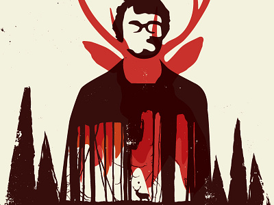 Hannibal alternative poster hannibal illustration poster will graham