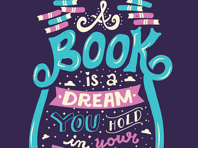 Books book books hand lettering lettering quote reading typography
