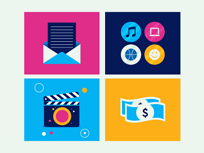 Content Icons content flat design icons illustration video