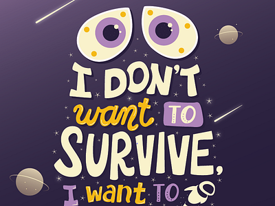 Wall E disney environment eve galaxy hand lettering handwritten type lettering pixar planets quote typography wall e