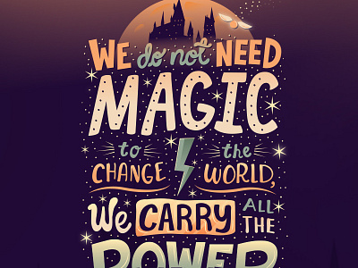Imagine Better hand lettering handwritten type harry potter jk rowling lettering quote typography words
