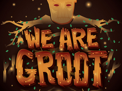 I am Groot gotg groot guardians of the galaxy hand lettering handwritten type lettering marvel typography