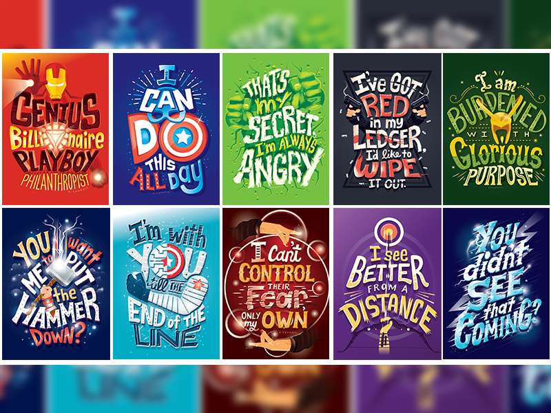 MCU Lettering series by Risa Rodil  Dribbble  Dribbble