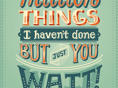 Just you wait hamilton lettering musical typography