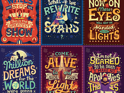 The Greatest Showman Lyric Posters