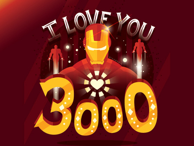 I love you 3000 avengers comics endgame hand lettering handwritten type illustration iron man lettering marvel marvel studios quote tony stark typography