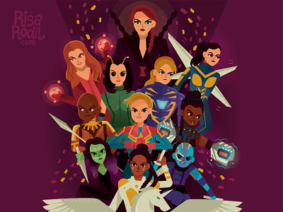 She's Got Help black widow captain marvel character design characters design feminism gamora illustration mantis marvel nebula people pepper potts rescue scarlet witch shuri strong females valkyrie women empowerment women of marvel