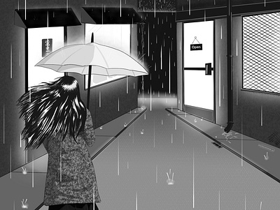 The Ominous Walk comic digital digital art illustration inking manga