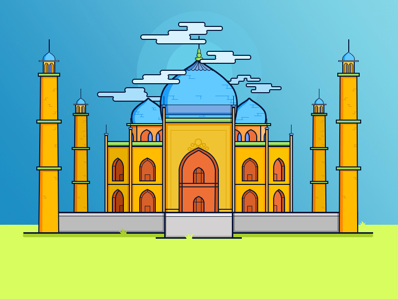 Taj Mahal By 三宅宇一生 On Dribbble