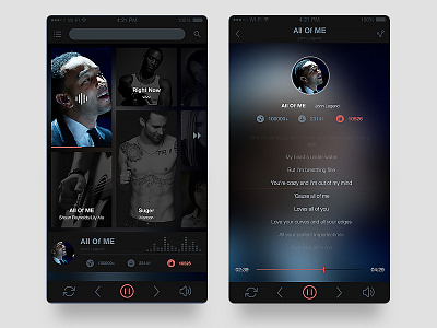 music player 4 app icon interface music player ui