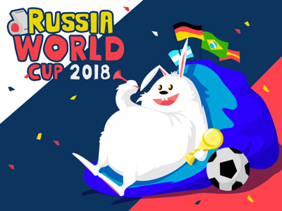 RUSSIA WORLD CUP 2018 cheer cup football game rabbit russia world