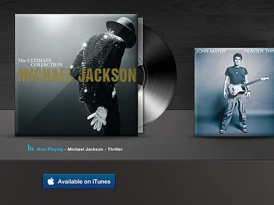 WIP - Music of the Week dark design itunes michael jackson music ui website wip wood