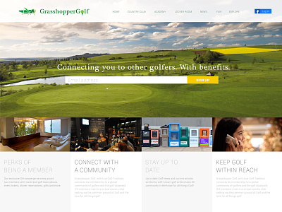 GrasshopperGolf Home design flat interface layout ui ux web