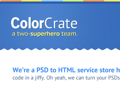 ColorCrate Home Page design ui ux