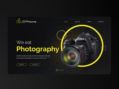 Photography Web Banner photography ui ux uidesign webbanner website design