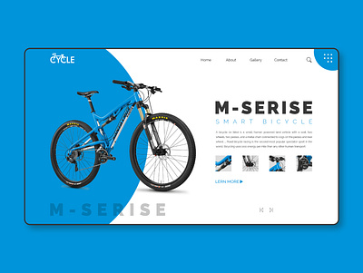 Bicycle UI banner design concept design graphic design ui uidesign uiux webbanner webdesig