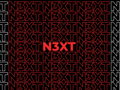 Next Typography Logo Design Branding Pattern
