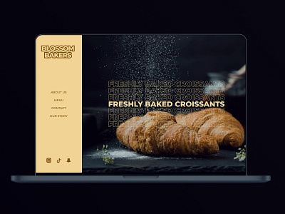 Blossom Bakers - Web Design for Bakery Croissants design landing page design typography ui web
