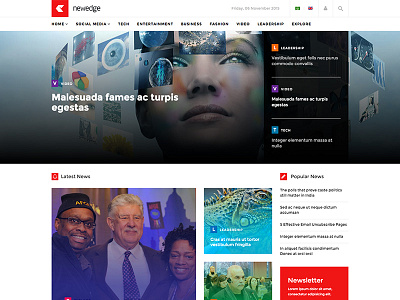 Newedge - Responsive Joomla Magazine News Template