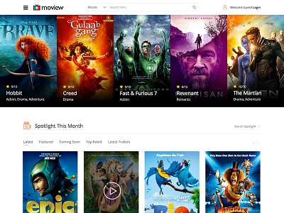Moview - Joomla Movie Database and Review Template animation imdb joomla joomshaper magazine movie multi purpose news responsive review template