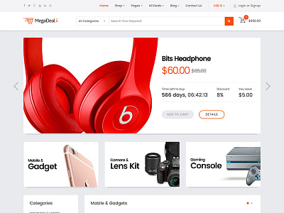 MegaDeal II - The Best Deals / E-Commerce Template for Joomla