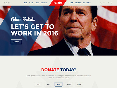 Responsive Joomla Template for Politicians / Election Campaigns