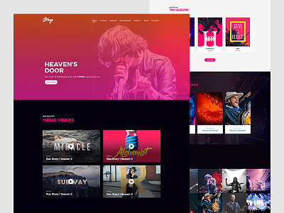 Strings - Music Band & Musician Web Template band concert dj event music musician show template web website