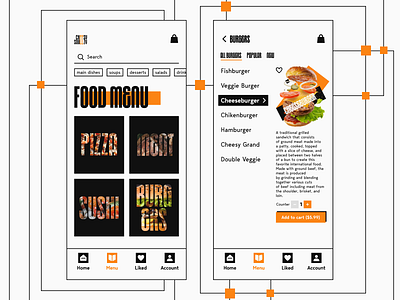 Food delivery app app bruralism design designersworkbook food mobile ui