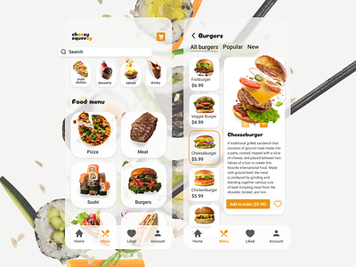 Food delivery app app burger design designersworkbook food glassmorphism mobile ui