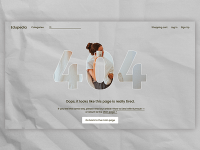 404 for an educational portal 404 branding dailyui design education illustration study ui user intarface web