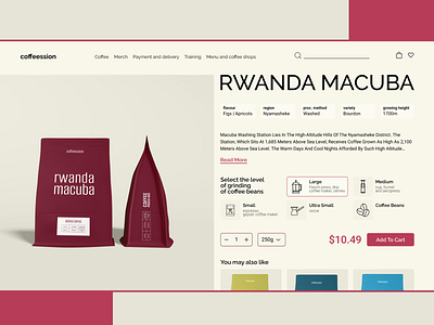 Product page branding coffee dailyui design e commerce ui web
