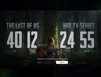 Countdown Timer art concept dailyui design game hbo movie the last of us timer ui user interface web