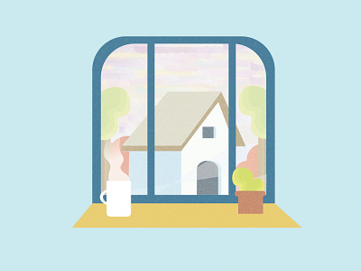 home adobe illustrator design flat design flatdesign home illustration vector window