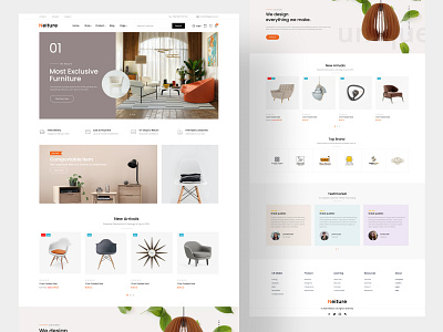 Website Design For a Furniture Brand ecommerce website furniture website design landing page design ui design ui ux website design