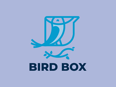 10th Logo, Book Bird Box book brand design logo