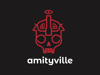 5th Logo, Book Amityville book brand brandign design designs horror house livro logo logodesign skull